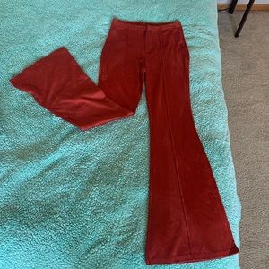 Never been worn rust colored suede flare bottoms